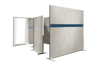 Terio Plus Akustik Stellwand mit 2 Organisationsnuten Höhe 1800 mm